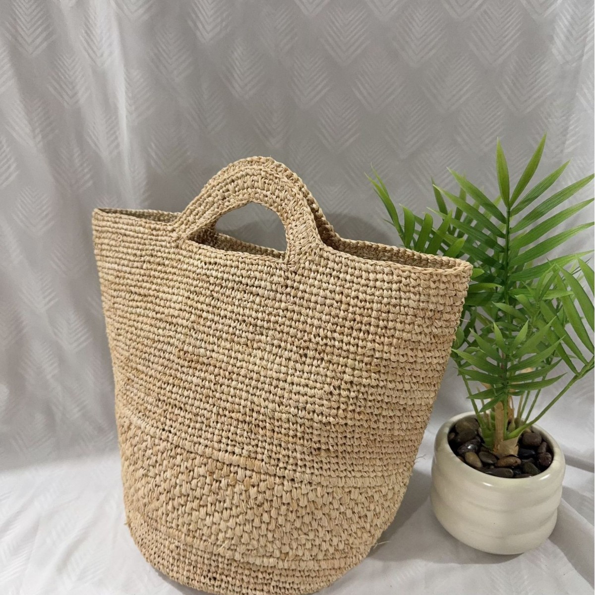 Women'S Raffia Bags - กระเป๋าโบฮีเมียนทำจากฟางราฟเฟีย กระเป๋าสานทรงถังทำมือสำหรับผู้หญิง กระเป๋าถือสำหรับฤดูร้อน กระเป๋าชายหาด กระเป๋าช้อปปิ้งจากฟางธรรมชาติแบบใหม่