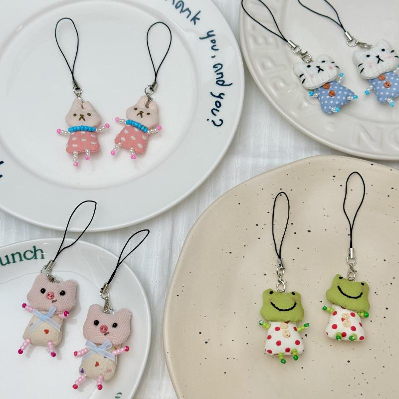 Women'S Young Bags - พวงกุญแจรูปสัตว์น่ารัก - จี้รูปกบ หมู แมว สำหรับผู้หญิง
