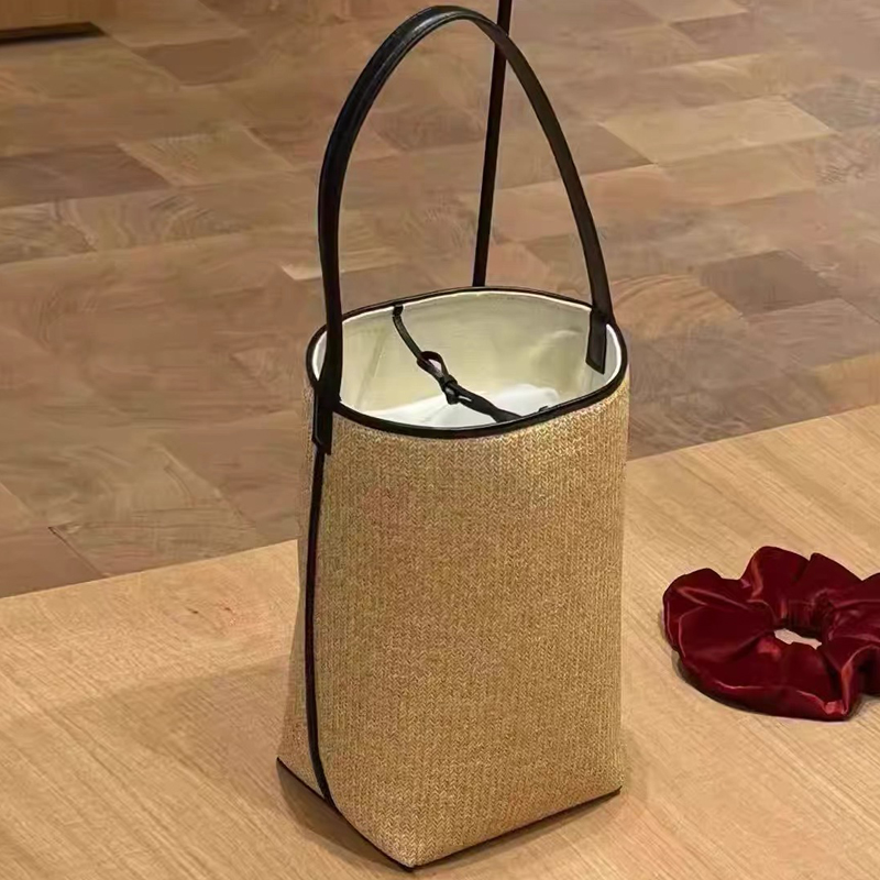 กระเป๋าถือสานราฟเฟียทรงถังขนาด - Women'S Raffia Bags บทวิจารณ์และราคา