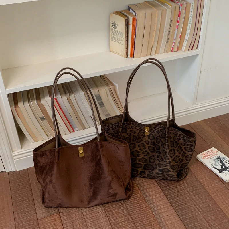 กระเป๋าโท้ทหนังกลับลายเสือดาวส - Women'S Bags Handbags บทวิจารณ์และราคา